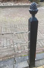 GEGALVANISEERDE PALEN VOOR AFRASTERING MET STAAL DRAAD, Tuin en Terras, Ophalen of Verzenden, Gebruikt, IJzer, Sierhekwerk