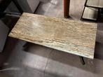 Antieke marmeren salontafel met messing frame, 1025xe, 100 tot 150 cm, Zo goed als nieuw, Re