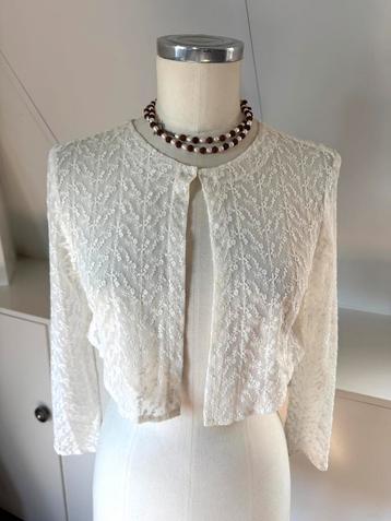 BANNOU off white kanten vestje , hesje small NIEUW chcs beschikbaar voor biedingen