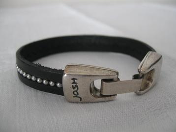 JOSH zwart leren armband NIEUW in cadeauverpakking kadotip! beschikbaar voor biedingen