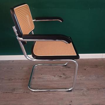 8x Thonet stijl Cesca Breuer eetkamer stoel zwart leuning  beschikbaar voor biedingen