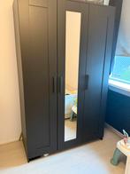 Zgan Ikea Brimnes kledingkast zwart 3 deurs, Huis en Inrichting, Kasten | Kledingkasten, Ophalen, Overige materialen, 100 tot 150 cm
