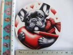 Franse Bulldog op houten ondergrond keuze uit 6 verschillend, Kinderen en Baby's, Verzenden, Nieuw, Wanddecoratie