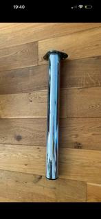 Chroom tafelpoot, Ophalen, Minder dan 55 cm, Metaal of Aluminium, Rond