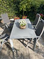 Tuin tafel metaal/kunststof, Ophalen, 4 zitplaatsen, Kunststof, Gebruikt