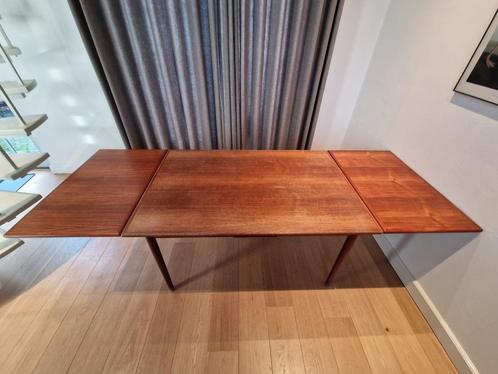 Vintage eettafel deens, Huis en Inrichting, Tafels | Eettafels, Gebruikt, 50 tot 100 cm, 200 cm of meer, Vijf personen of meer