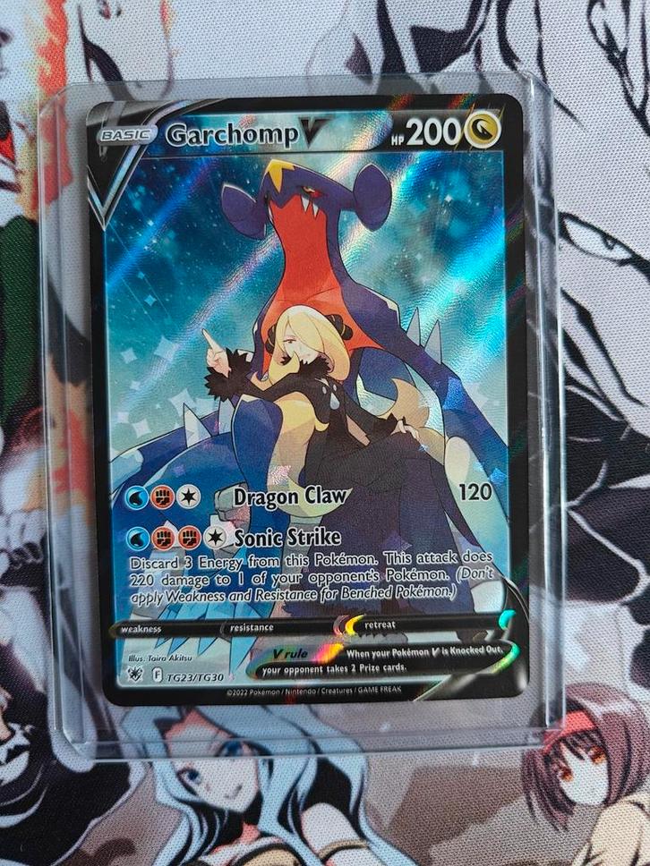 Cynthia's Garchomp V TG23/TG30 NM/MT pokémon kaart, Hobby en Vrije tijd, Verzamelkaartspellen | Pokémon, Zo goed als nieuw, Ophalen