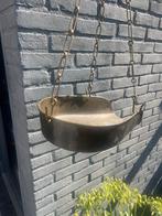 Antieke Koperen Hangbak met Ketting, Antiek en Kunst, Antiek | Koper en Brons, Ophalen of Verzenden, Koper