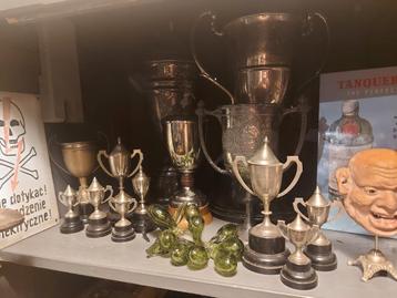 Oude ooit uitgereikte trofeeën bekers sport prijs beschikbaar voor biedingen