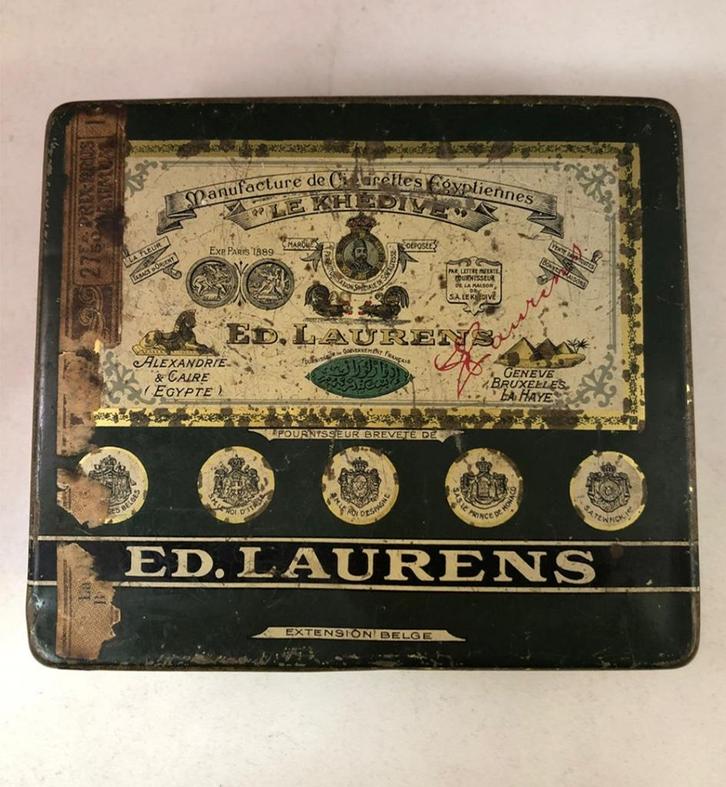 ED. LAURENS blik Styx Extension Belge sigarettenblik blik, Verzamelen, Rookartikelen, Aanstekers en Luciferdoosjes, Gebruikt, Tabaksdoos of Verpakking