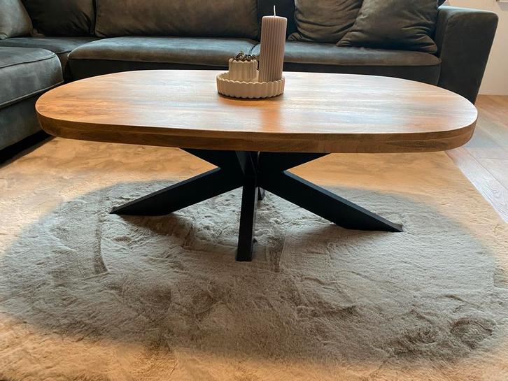 Mooie mango houten salontafel, Huis en Inrichting, Tafels | Salontafels, Zo goed als nieuw, Minder dan 50 cm, 50 tot 100 cm, 100 tot 150 cm