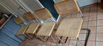 4 buisframe stoelen met webbing. Gebruikt, Huis en Inrichting, Stoelen, Ophalen of Verzenden, Gebruikt
