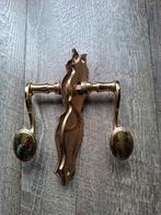 Zware Messing Deurkruk - Gebruikt, Doe-het-zelf en Verbouw, Hang- en Sluitwerk, Ophalen, Gebruikt, Koper of Messing, Klink of Kruk