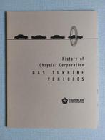 History of Chrysler Corporation - GAS TURBINE VEHICLES, Ophalen of Verzenden, Zo goed als nieuw, Overige merken