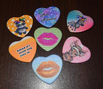 NIEUW hart button mat 2,- pst div soorten carnaval feestje beschikbaar voor biedingen