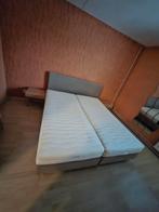 Pullman boxspring 180x200 cm met hoofdbord in taupe, Ophalen, Gebruikt, Tweepersoons, Beige