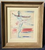 Aquarel Ballerina Danseres Gerard Hordijk hxb: 28,1x23,7 cm, Antiek en Kunst, Ophalen of Verzenden