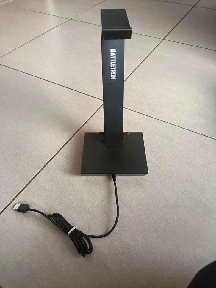 Headset houder / koptelefoon standaard met Led licht, Computers en Software, Headsets, Zo goed als nieuw, Ophalen of Verzenden