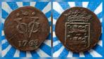 Oude munt VOC duit West-Friesland 1744 einde muntplaat, Ophalen of Verzenden, Vóór koninkrijk, Overige waardes