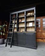 Hoge zwarte Boekenkast | Mini Bibliotheek | Winkelkast #2425, Niet ingevuld, 200 cm of meer, 150 tot 200 cm, Niet ingevuld