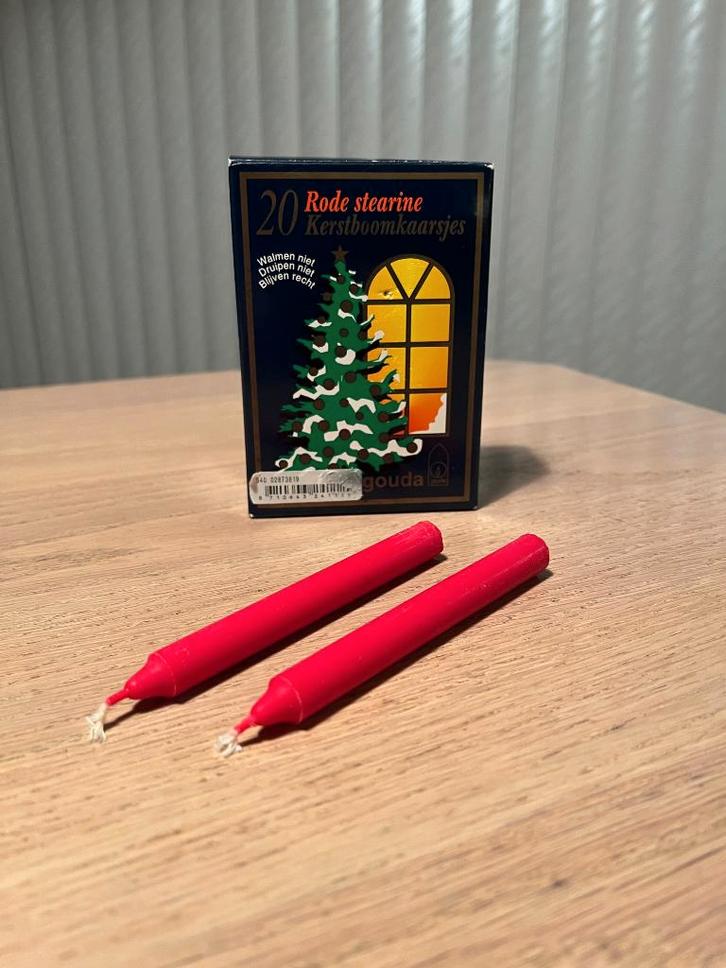 20 rode kerstboomkaarsjes NIEUW!!, Diversen, Kerst, Nieuw, Verzenden