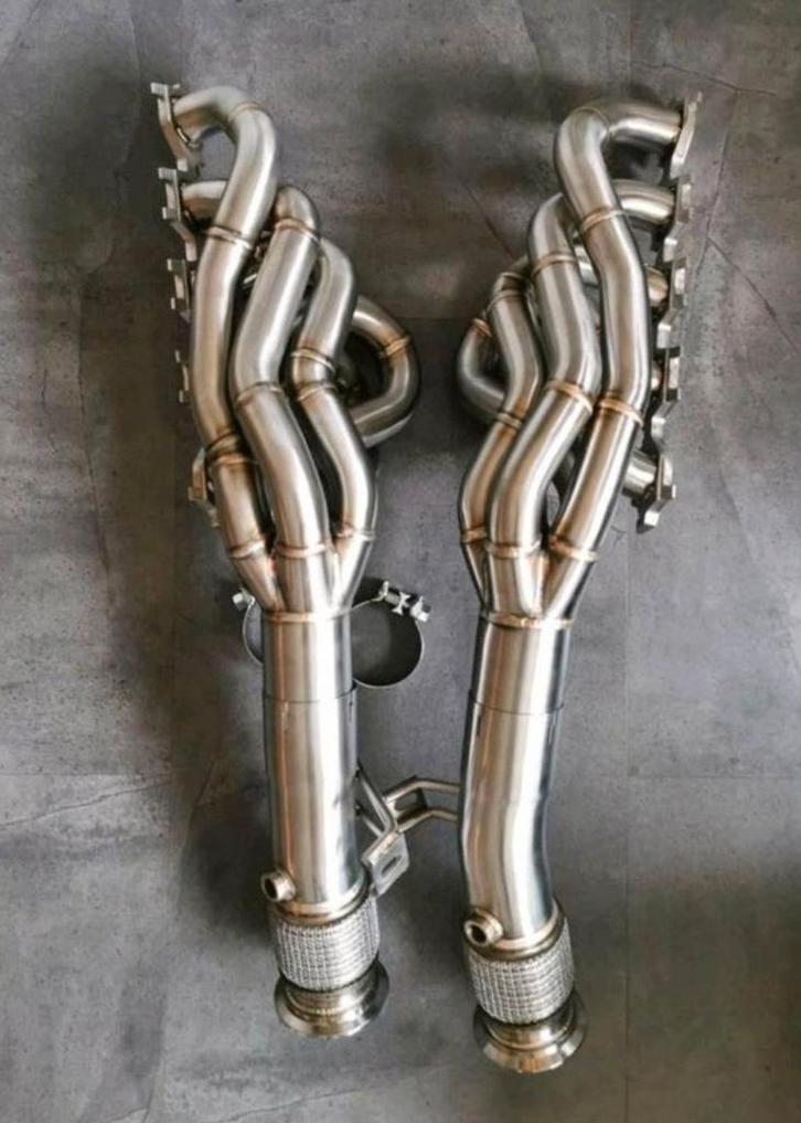 Uitlaat rvs performance spruitstukken AUDI R8 V10 5.2L 2015+, Auto diversen, Tuning en Styling, Ophalen of Verzenden