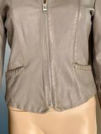H801 Echt schapen-leren jasje mt. S=36 blazer colbert taupe, Beige, MNG, Ophalen of Verzenden, Zo goed als nieuw