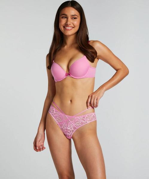 Slip Alexia Hunkemöller Kleur Wit en Roze maat S, M, L en XL, Kleding | Dames, Ondergoed en Lingerie, Slip, Ophalen of Verzenden