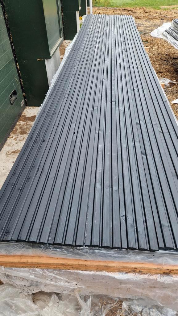 Grenen triple Rhombus zwart en bruin 510cm!  Goedkoop!!, Tuin en Terras, Schuttingen, Nieuw, Hout, Minder dan 1 meter, Minder dan 3 meter