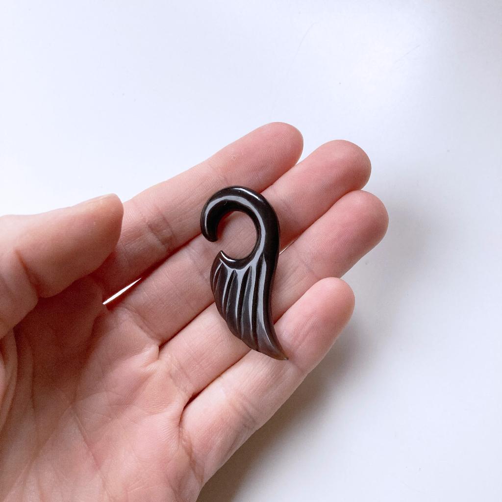 Alloverpiercings, hoorn piercing, wing 1 stuk, 6mm, Ophalen of Verzenden, Nieuw, Overige materialen, Oor- of Traguspiercing