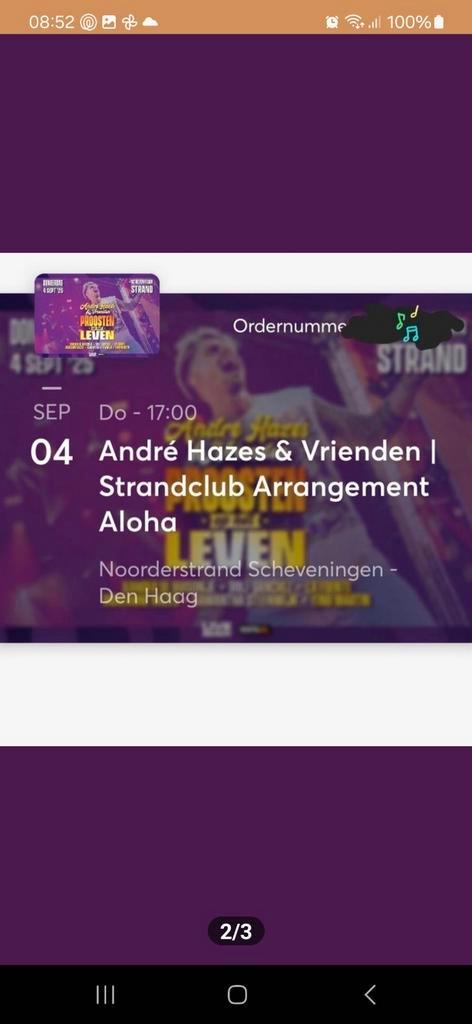 2 kaarten andre hazes en vrienden, Tickets en Kaartjes, Evenementen en Festivals, Twee personen