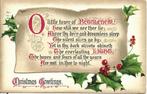Antiek*Kerst*Goudopdruk*Brocante*Relief*Hymns*Hulst*1923, Ophalen of Verzenden, 1920 tot 1940, Gelopen, Feest(dag)