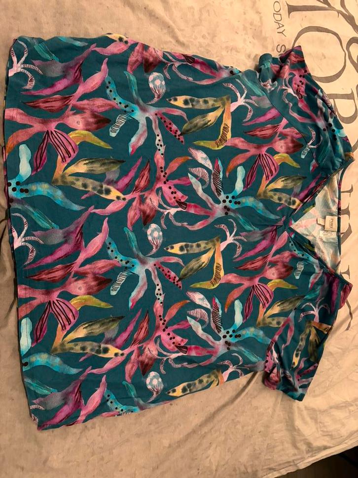 PURE by Chalou shirt maat 54/56 – kleurrijke print, Kleding | Dames, Blouses en Tunieken, Zo goed als nieuw, Maat 46/48 (XL) of groter