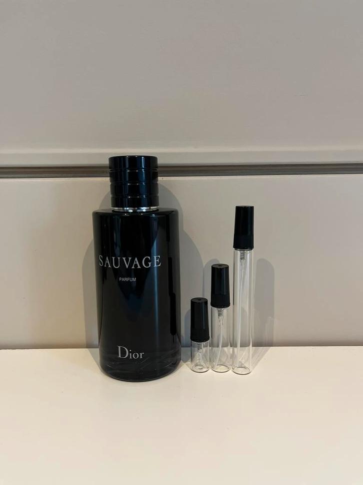 Sauvage - Dior Samples, Verzamelen, Parfumverzamelingen, Nieuw, Proef of Tester, Gevuld, Verzenden