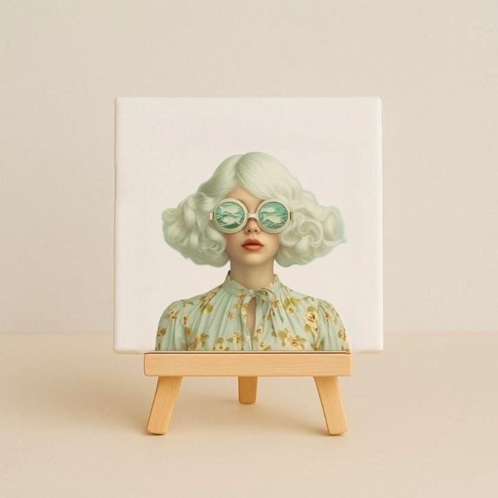 Wandtegeltje woman, Huis en Inrichting, Woonaccessoires | Wanddecoraties, Zo goed als nieuw, Ophalen of Verzenden