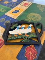 Vintage gietijzeren onderzetter voor eenden, met theepotontw, Ophalen of Verzenden, Gebruikt, Overig