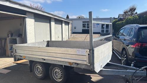 plateauwagen geremde tandemasser Saris, Doe-het-zelf en Verbouw, Transportwagens, Gebruikt, Overige typen, Ophalen