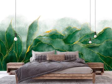 Abstract fotobehang Jungle bladeren, Op maat, Fotobehang4you beschikbaar voor biedingen