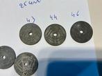 25  centimes munten  uit 1943 , 1944 . 1946, Postzegels en Munten, Munten | België, Ophalen of Verzenden