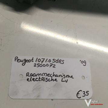 Peugeot 107 1.0 5drs 2009 2500072 Elektr Raammechanisme Link beschikbaar voor biedingen