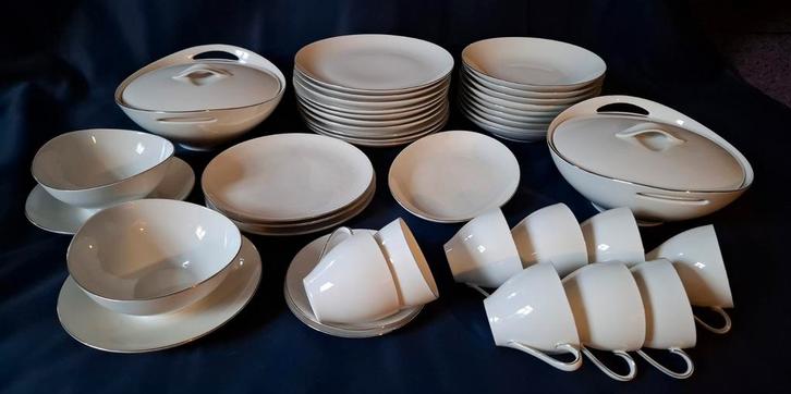 Vintage rank porselein serviesgoed Larissa, A.D. Copier, Antiek en Kunst, Antiek | Servies los, Ophalen