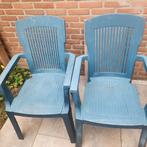 5 Blauwe Tuinstoelen, Ophalen, Gebruikt