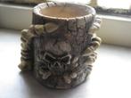 Vintage Kaarsenhouder met Skull & Bones / Doodshoofd, Antiek en Kunst, Verzenden