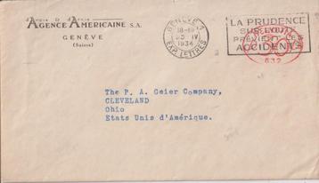 Zwitserland 1934 M159 Americaine Machinestempel > VS beschikbaar voor biedingen