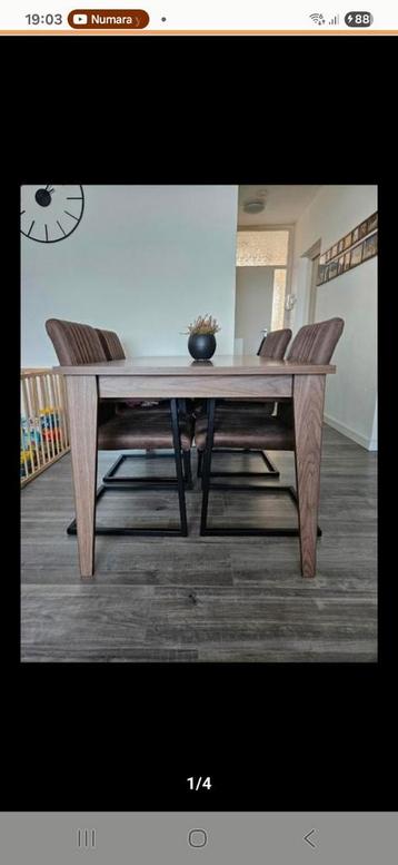 Uitschuifbare Eettafel - 165/210x90cm beschikbaar voor biedingen