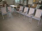 6 metalen MWH tuinstoelen met kussens, Tuin en Terras, Tuinsets en Loungesets, Niet ingevuld, Gebruikt, Niet ingevuld, Niet ingevuld