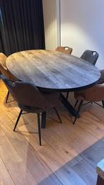 Ovale tafel met kruispoot, Ophalen, 100 tot 150 cm, 200 cm of meer, Zo goed als nieuw