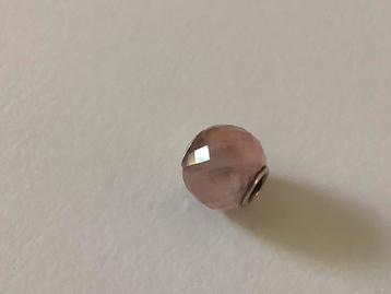 Trollbeads ronde rozenkwarts, facet geslepen. beschikbaar voor biedingen