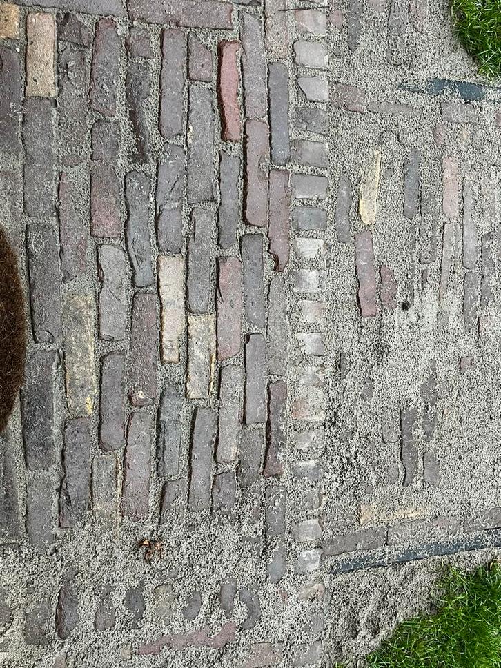 Oude Boerenmix Waaltjes 3,75 m2- Sfeervol!, Tuin en Terras, Tegels en Klinkers, Gebruikt, Klinkers, Beton, Minder dan 5 m², Ophalen
