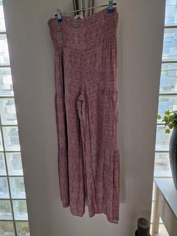 Isla Ibiza wide leg broek roze Maat L (40-42)